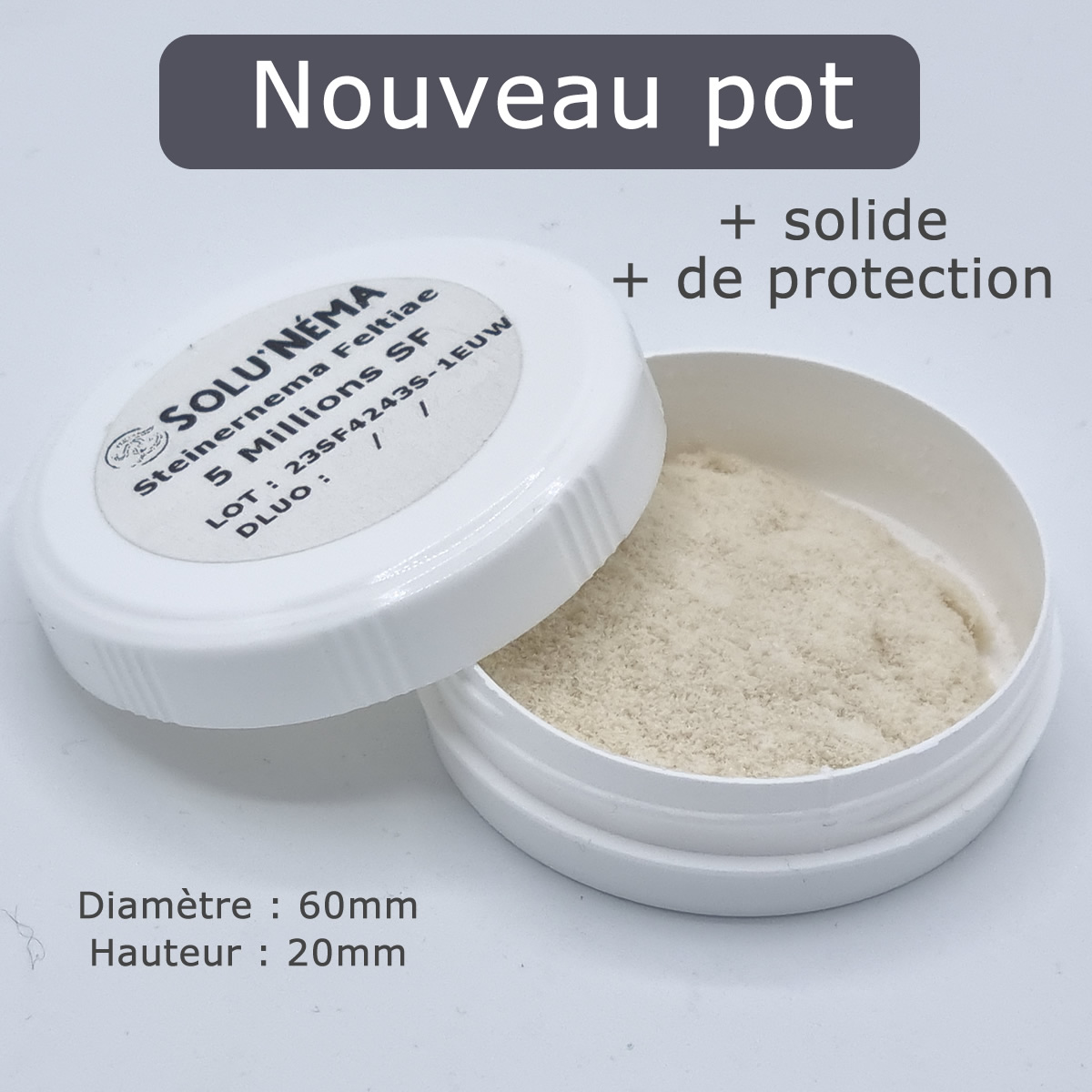 Solunema pot for nematodes (3, 5 and 10 million)