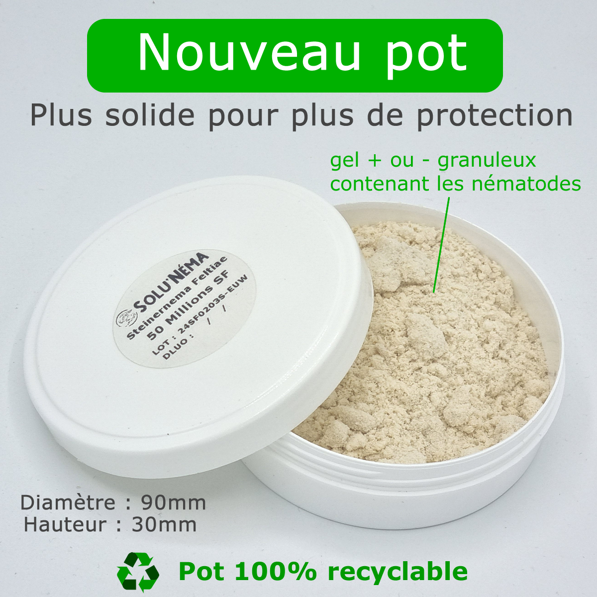 Dosage table for treating anthills with nematodes