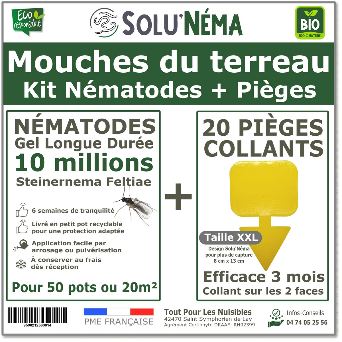 Nématodes (SF) Solunema pour Les mouches du terreaux 5 millions SF