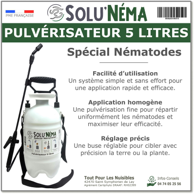 Solunéma Pulvérisateur 5 litres spécial Nématodes